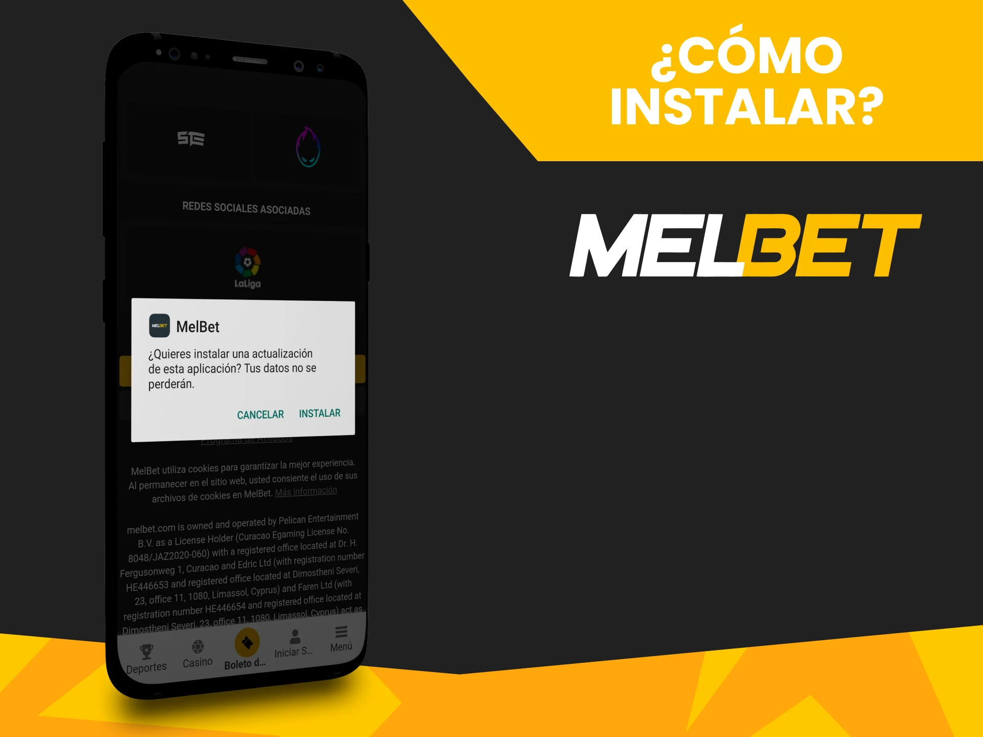 Le mostraremos cómo instalar la aplicación Melbet.