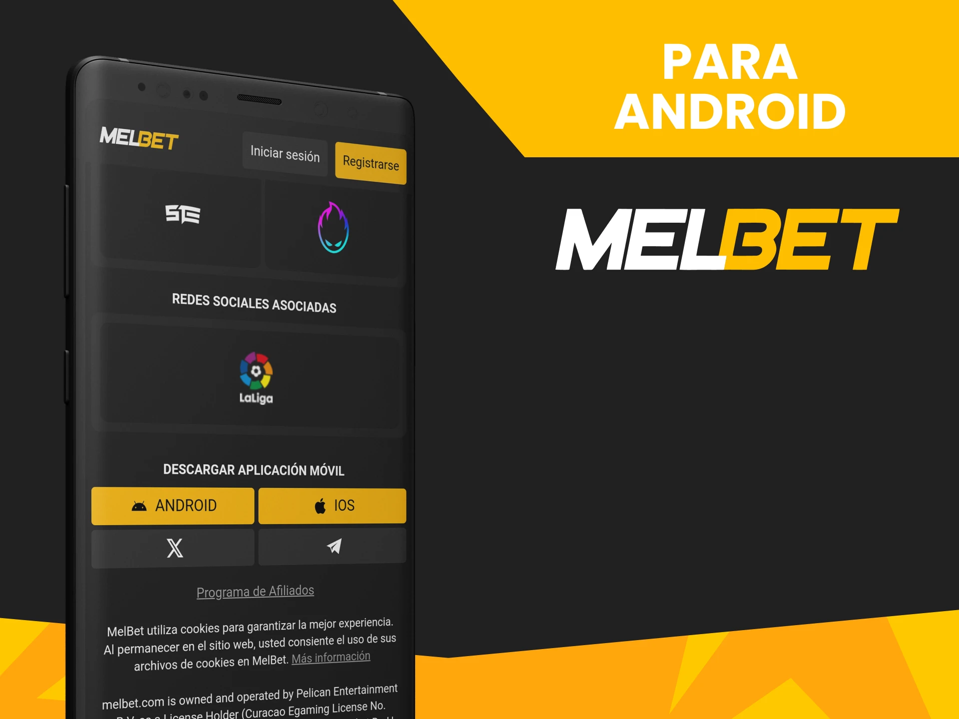 Utilice la aplicación Melbet para Android.