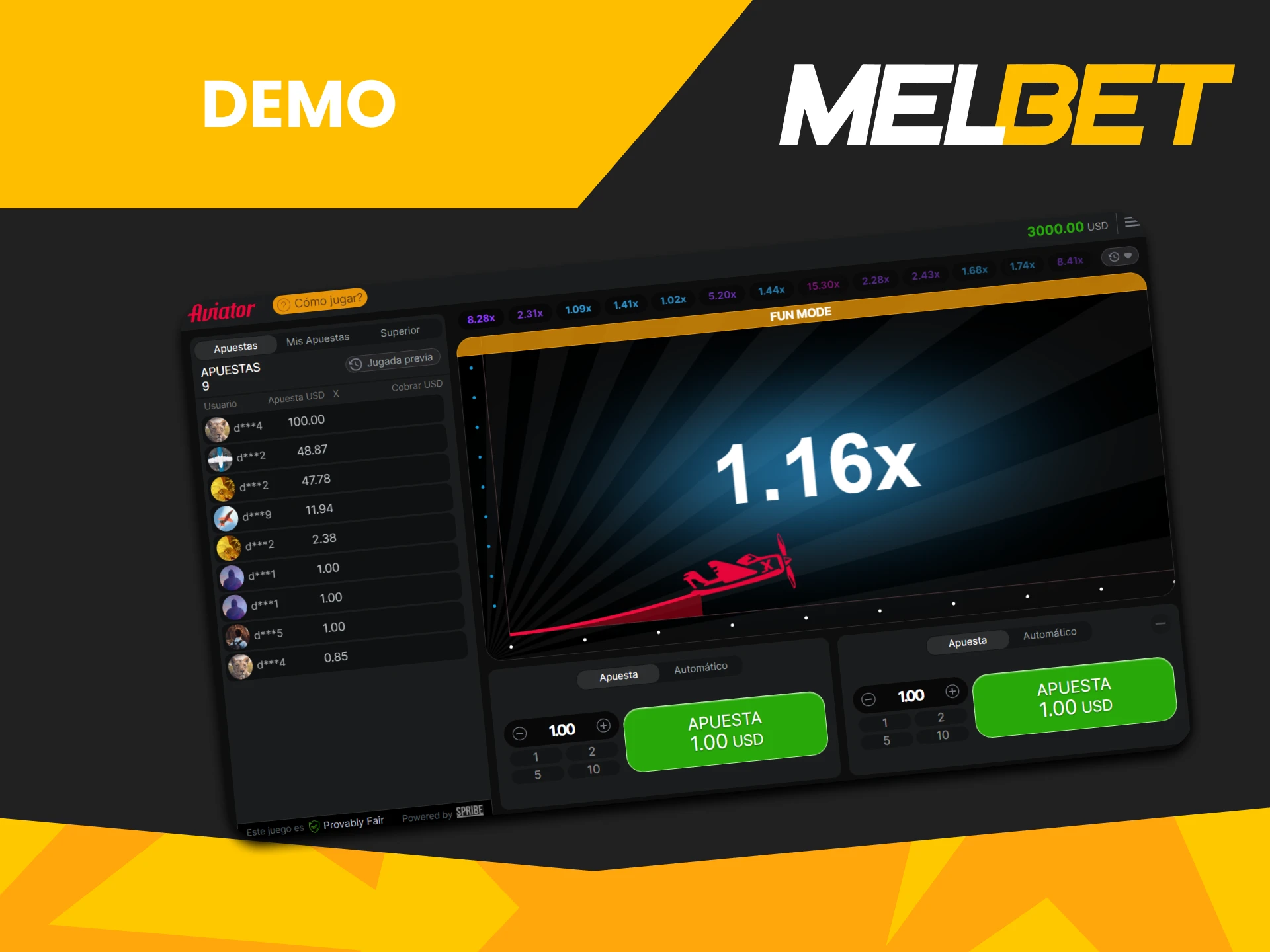 Practica en la versión demo del juego Aviator en Melbet. Únete y juega a Aviator Melbet.