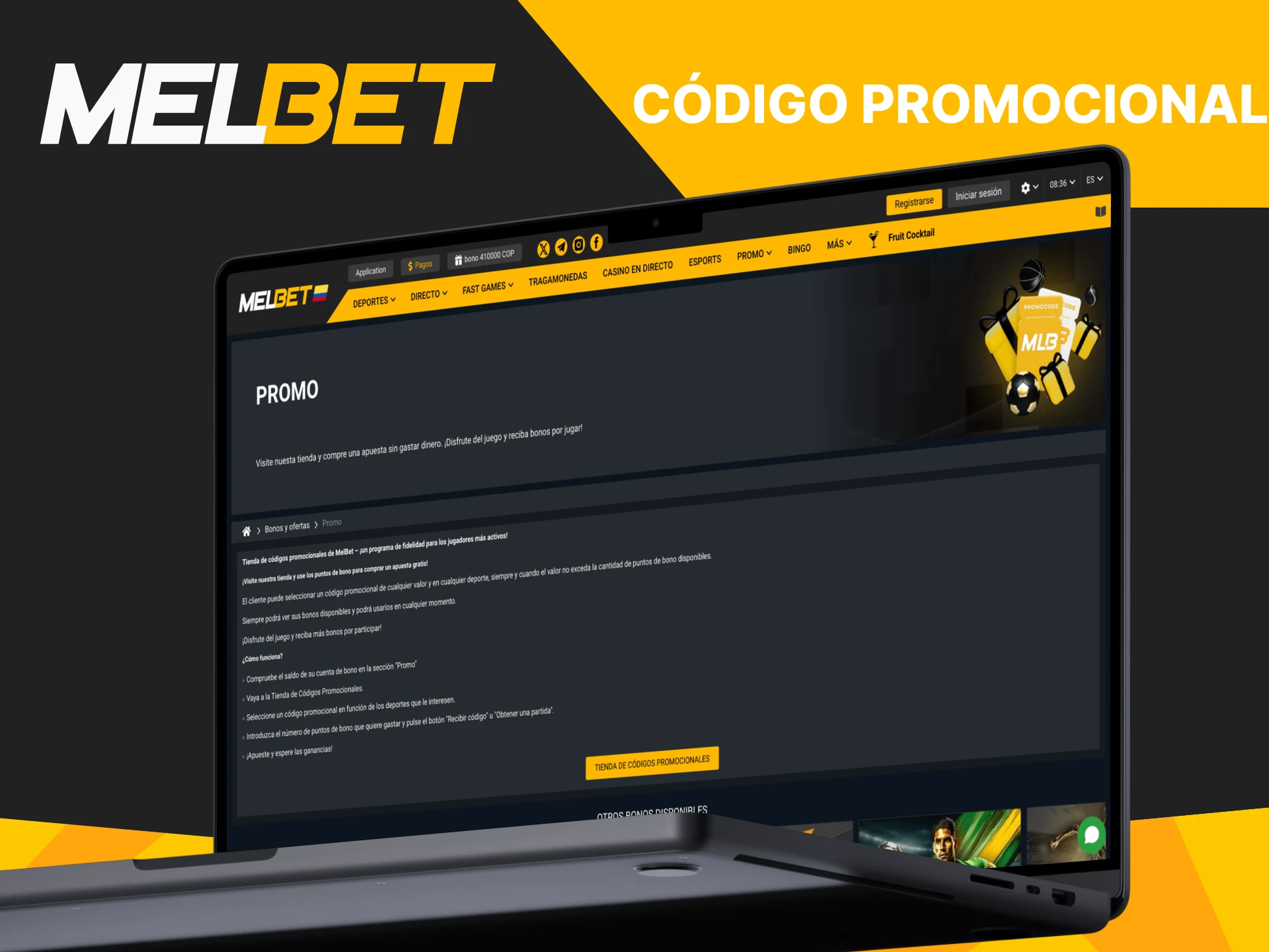 Consigue tu código promocional para nuevos usuarios en Melbet.