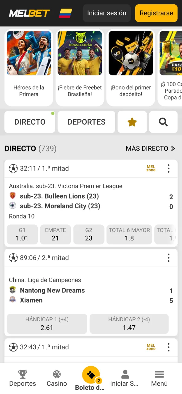 Abre la Melbet official website a través del navegador de tu teléfono y busca el botón para descargar la Melbet app para Android.
