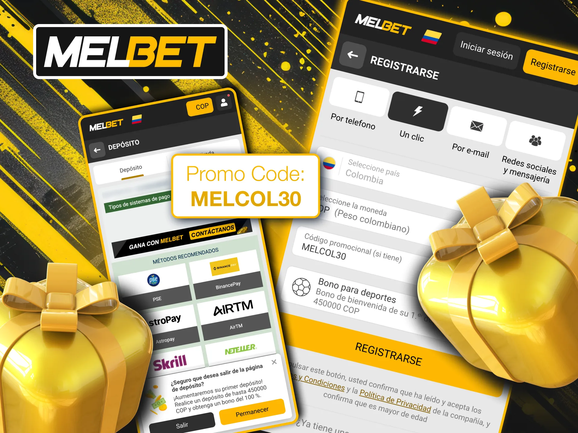 Ve y consigue un Bono de Bienvenida Melbet para nuevos jugadores.