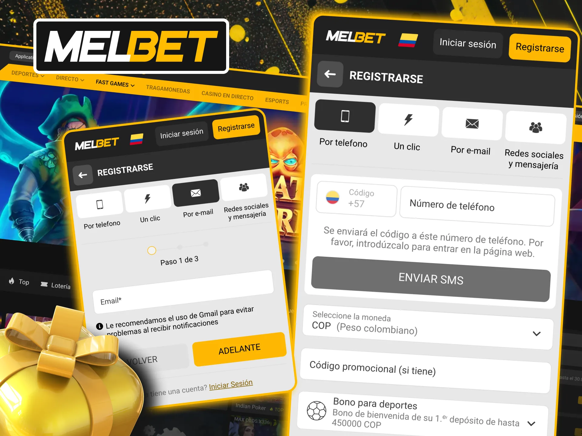 Si eres nuevo en Melbet utiliza un código promocional.