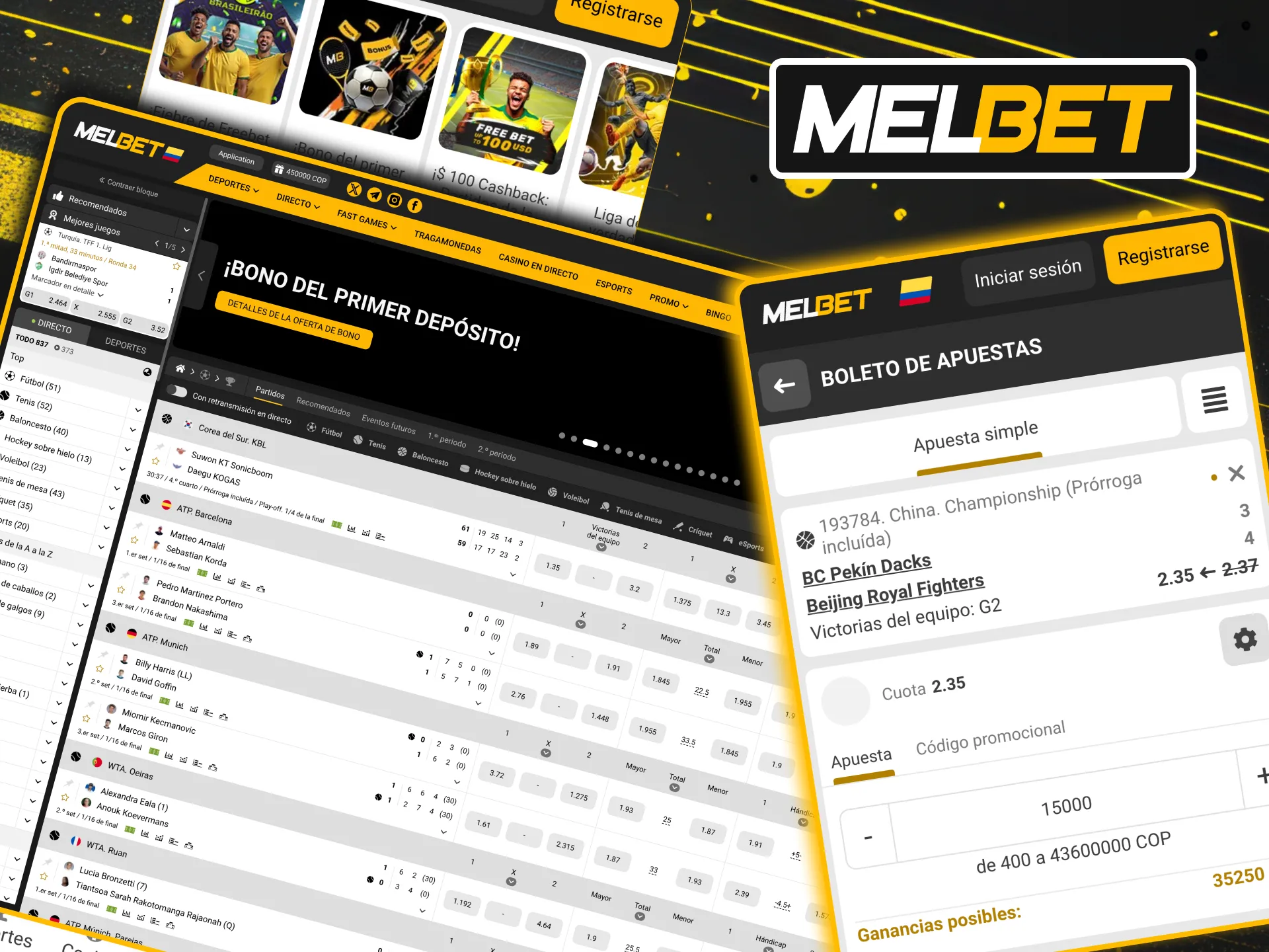 Melbet bonos ofertas para apostar. ¡Únete a Melbet y llévate tu bono ahora!