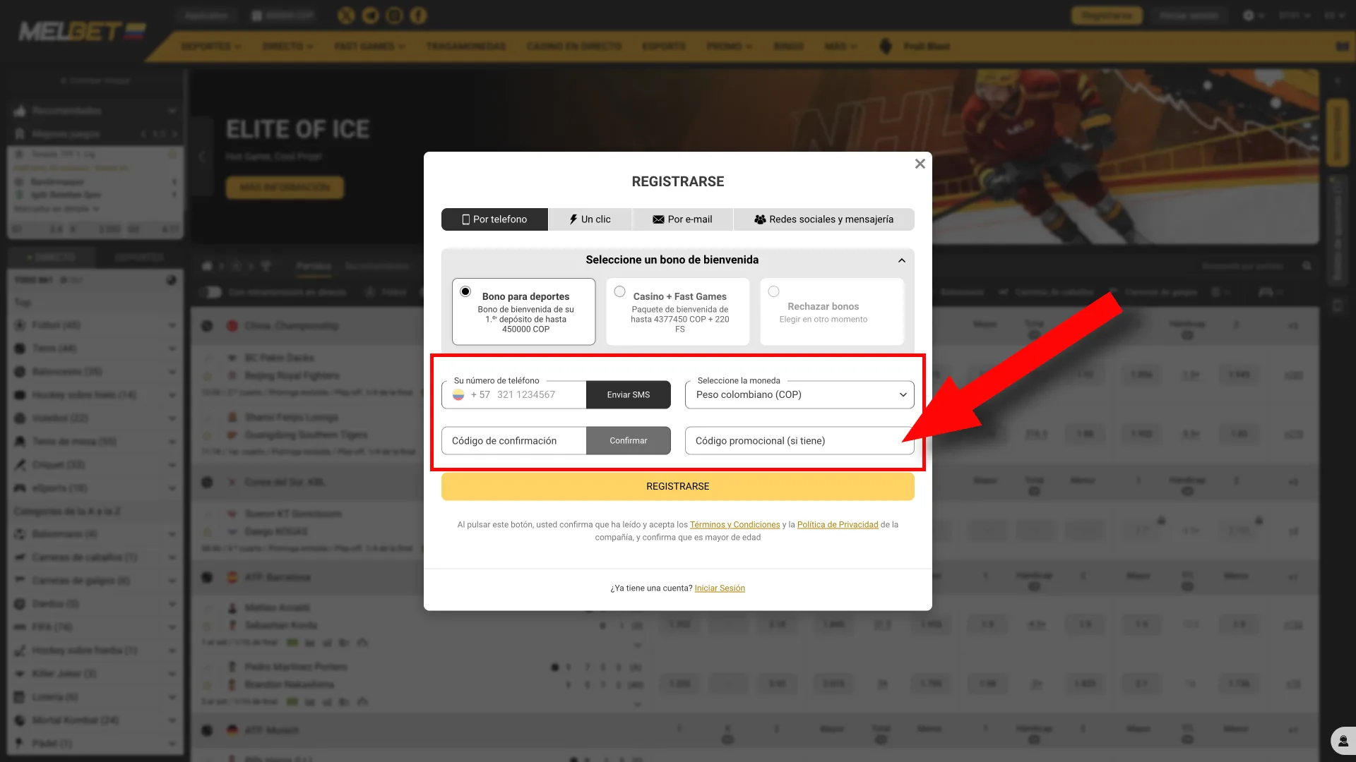 Rellene todos los datos del formulario de Melbet registro. ¡Introduce tus datos ahora!